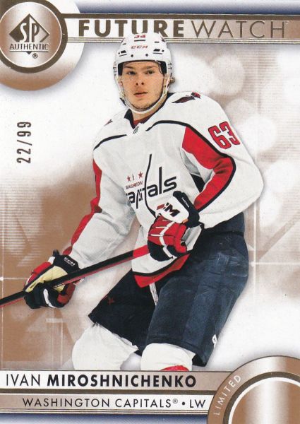 insert RC karta IVAN MIROSHNICHENKO 23-24 SP Authentic Future Watch Gold Limited /99